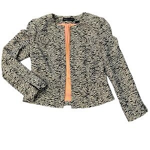 Dana Buchman Zebra Print Cropped Blazer Sz 10